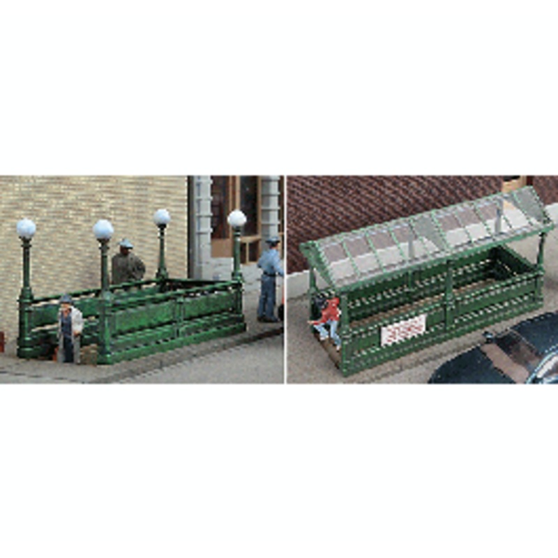 Walthers 933-3762 Subway Entrance – Kit (Builds 2 Complete Models)