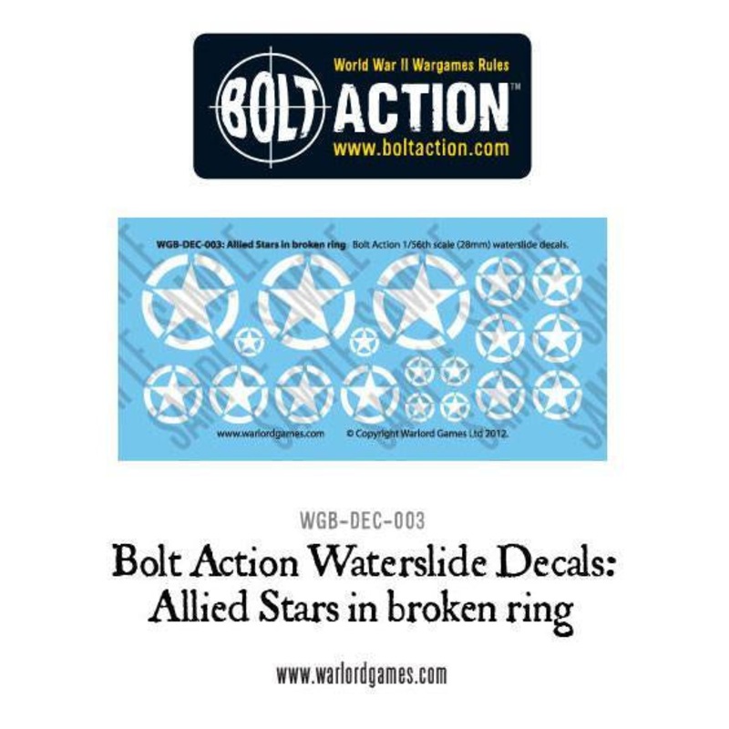 Warlord – Bolt Action: Decals – Allied Stars in Broken Ring