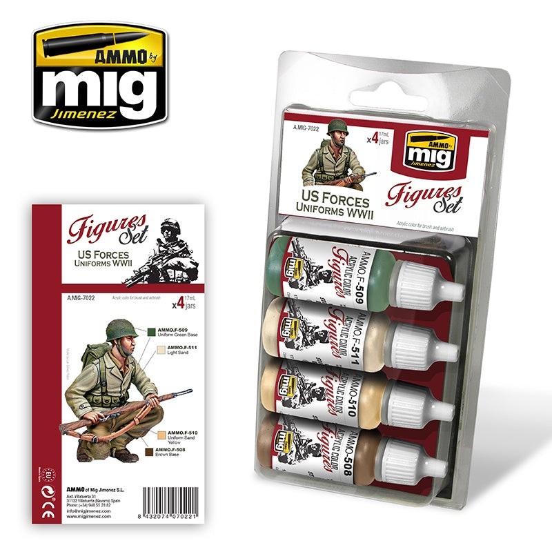 AMMO – 7022 US Forces Uniforms WWII (Paint Set)