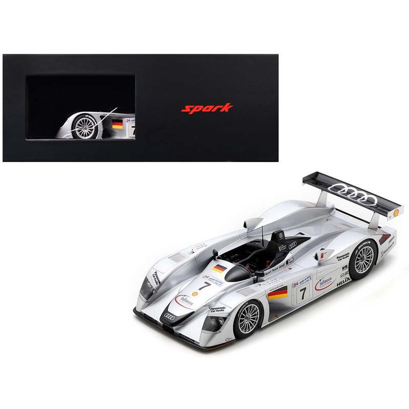 Audi R8 #7 Christian Abt – Michele Alboreto – Rinaldo Capello “Audi Sport Team Joest” 3rd Place “24 Hours of Le Mans” (2000) with Acrylic Display Case 1/18 Model Car by Spark