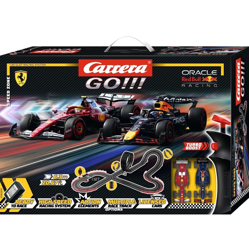 Carrera – GO!!! 1/43 Speed Zone Slot Car Set – 6.3m Long