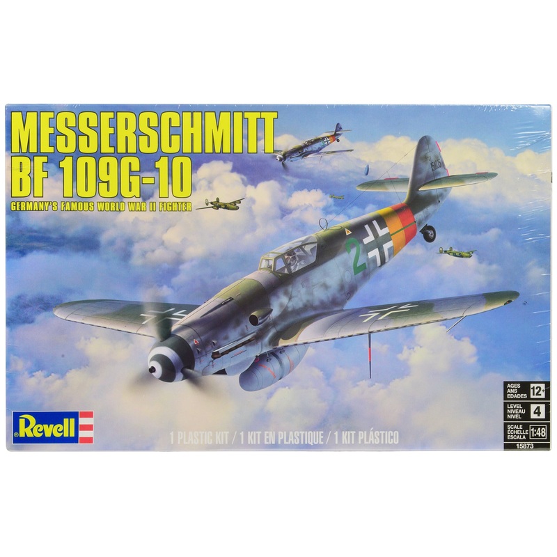 Level 4 Model Kit Messerschmitt Bf 109G-10 Fighter Aircraft “Germany’s Famous World War II Fighter” 1/48 Scale Model by Revell
