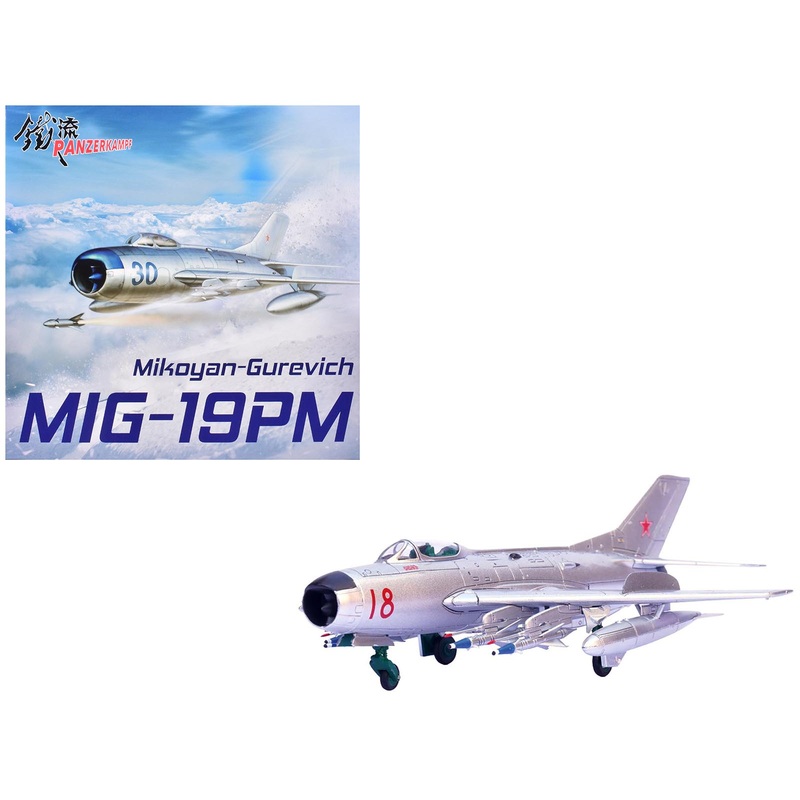 Mikoyan-Gurevich MiG-19PM Farmer-E Fighter Aircraft “Red 18” Soviet Air Force 1/72 Diecast Model by Panzerkampf