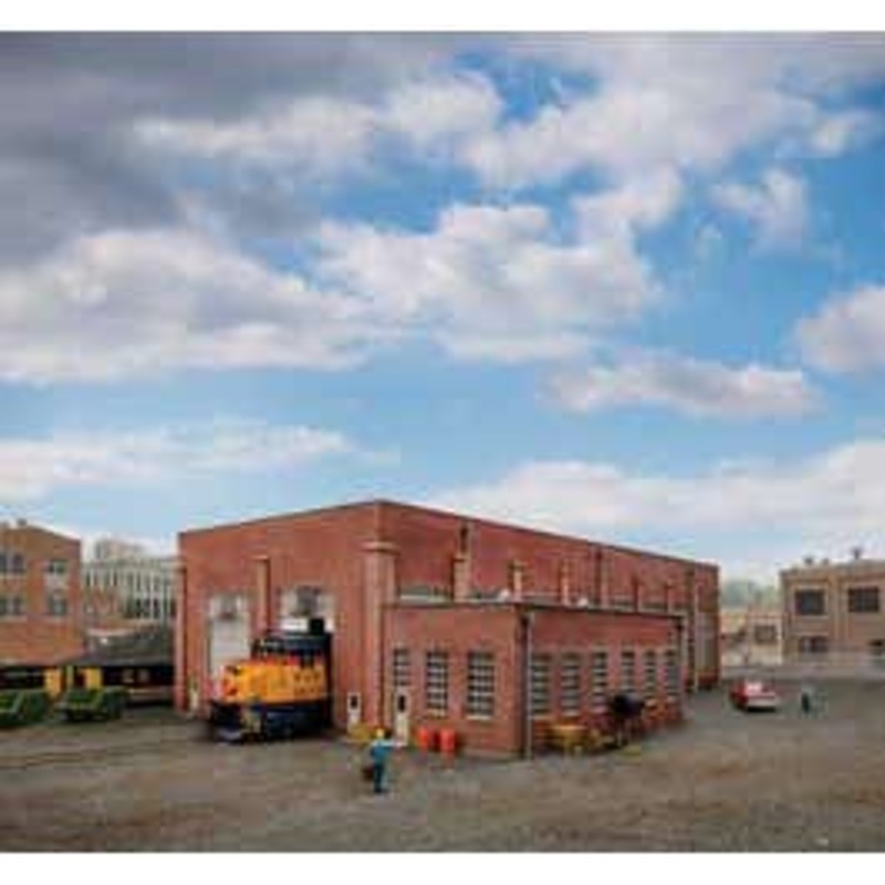 Walthers 933-2923 HO 130' 2-Stall Diesel Engine House — Kit