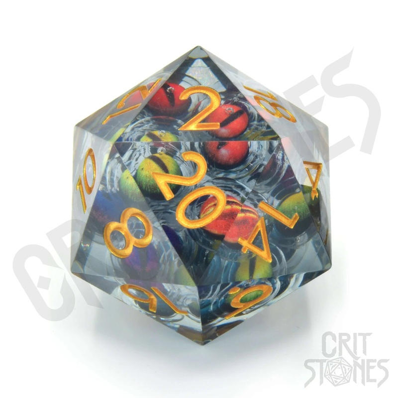 CritStones – 33mm D20 – Beholden Floating Eyes
