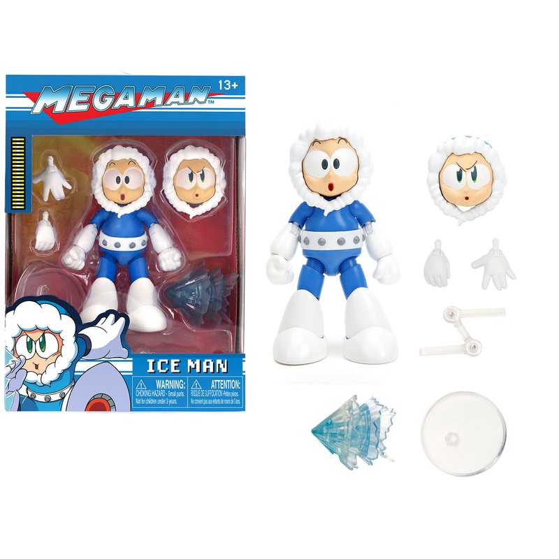Ice Man 4″ Moveable Figure with Accessories and Alternate Head and Hands “Mega Man” (1987) Video Game model by Jada