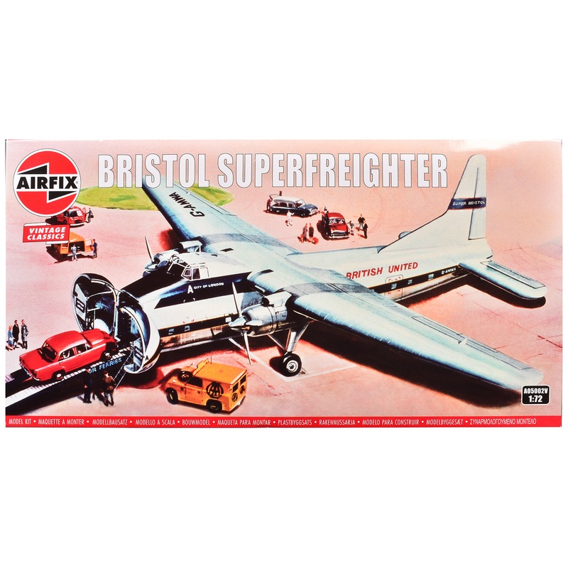 Level 2 Model Kit Bristol Superfreighter Freighter Aircraft “British United Air Ferries (BUAF)” 1/72 Plastic Model Kit by Airfix