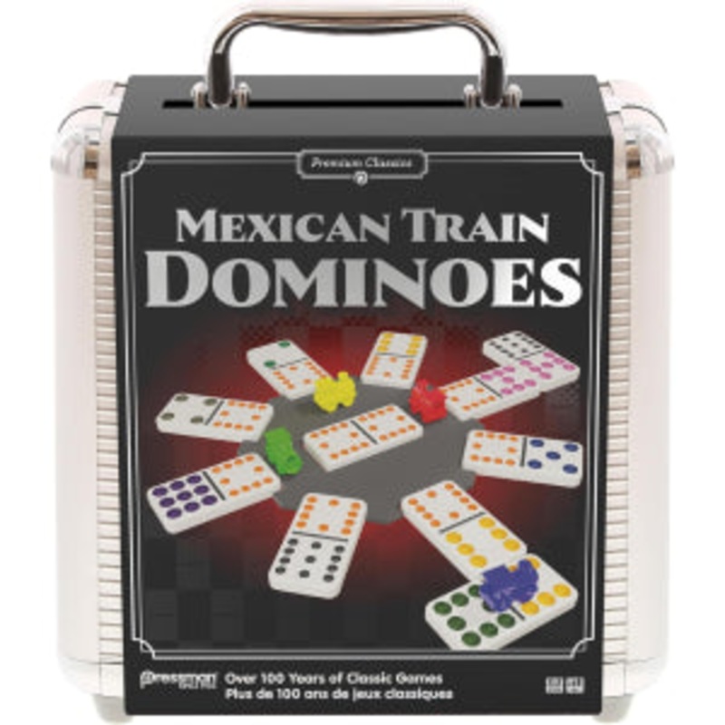 Mexican Train Dominoes In Aluminium Case
