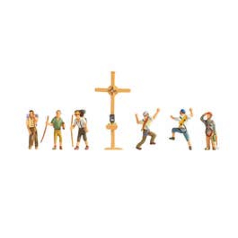 NOCH 15874  HO Mountain Hikers with Cross