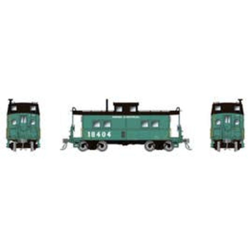 Rapido 144110 HO Northeastern-style Caboose w/ porthole windows: PC – Green: #18404