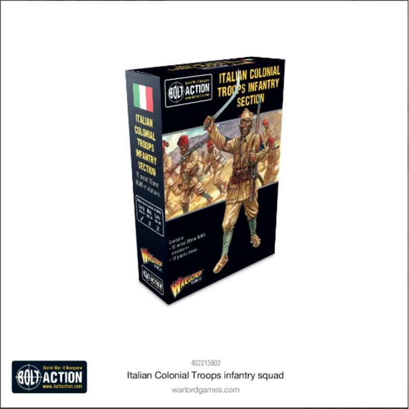 Warlord – Bolt Action: Italian Colonial Troops Infantry Squad (Metal)