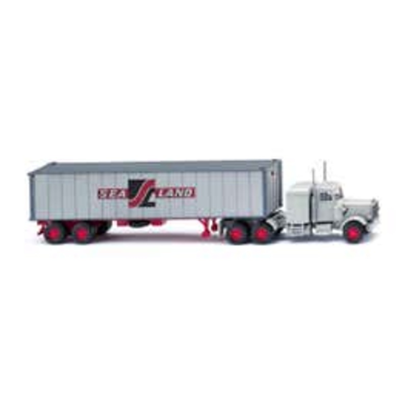 Wiking 52707  HO Container tractor-trailer (Peterbilt) “Sealand”