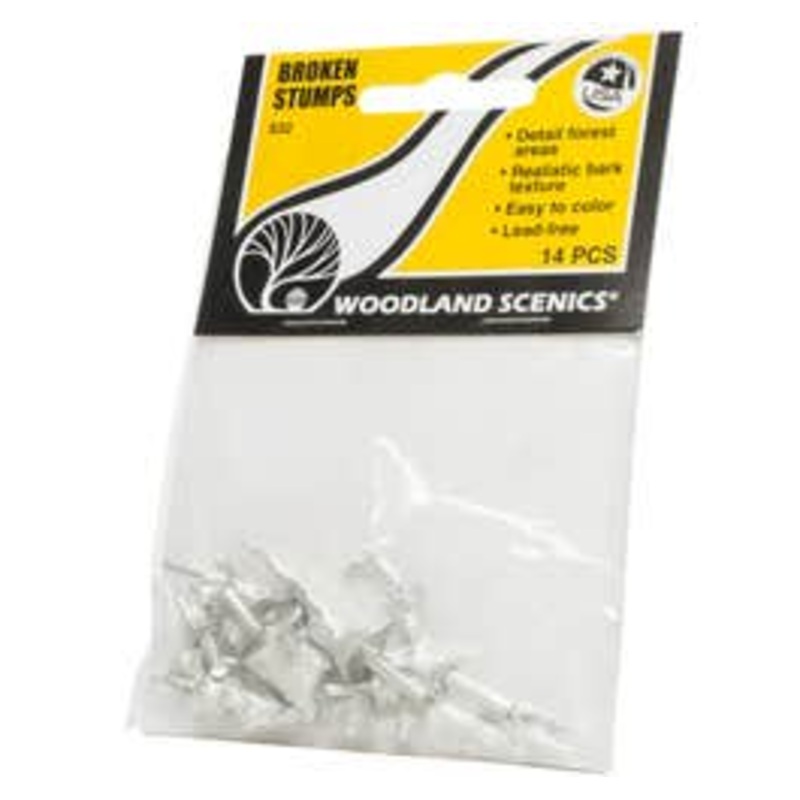 Woodland Scenics S32 Broken Stumps 14pkg