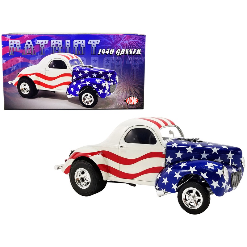 1940 Gasser “Patriot” American Flag Livery Limited Edition to 300 pieces Worldwide 1/18 Diecast Model Car by ACME