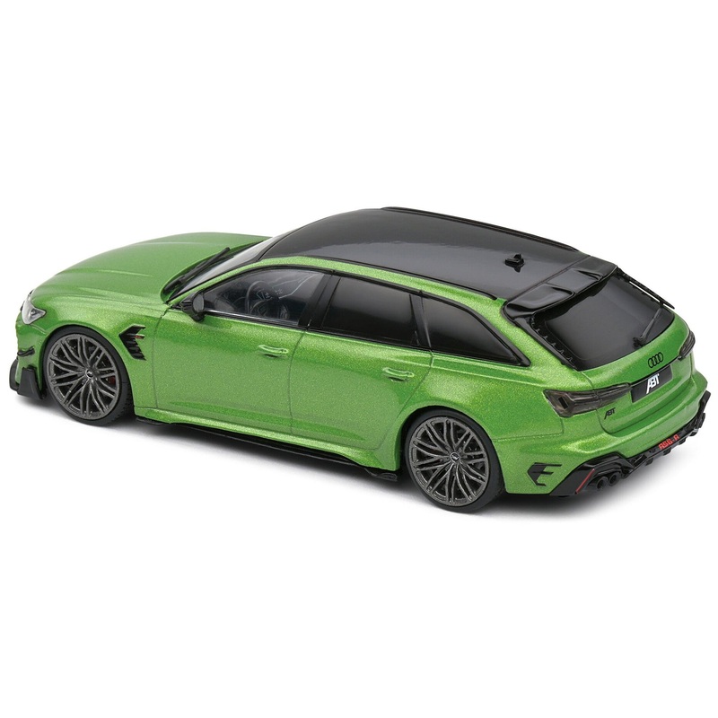 2022 Audi ABT RS 6-R Java Green Metallic with Black Top 1/43 Diecast Model Car by Solido