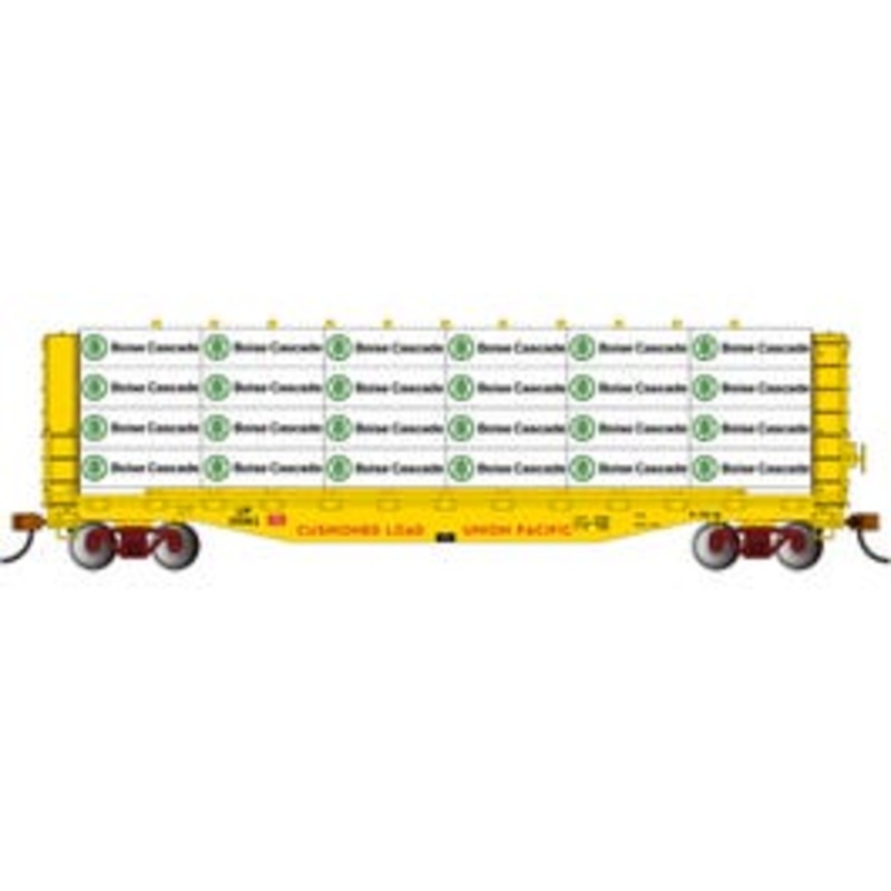 Bachmann 12928 HO 52' Center-Beam Flatcar with Lumber Load – Union Pacific #15082