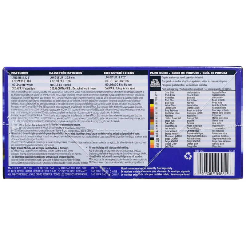 Level 5 Model Kit 1957 Chevrolet Bel Air 2-in-1 Kit 1/25 Scale Model by Revell