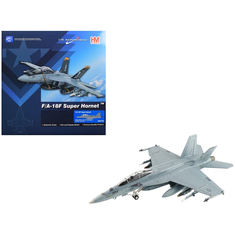 McDonnell Douglas F/A-18F Super Hornet Aircraft “VFA-103 Jolly Rogers USS Harry S. Truman” (2016) United States Navy “Air Power Series” 1/72 Diecast Model by Hobby Master