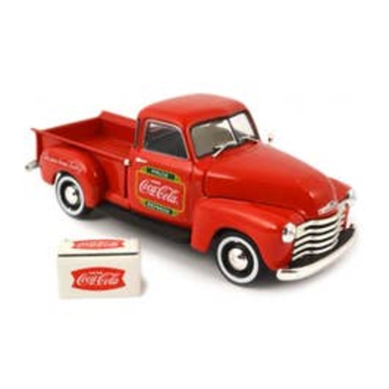 Motor City Classics #478104 Coca-Cola – 1953 Chevy Pickup with Metal Cooler