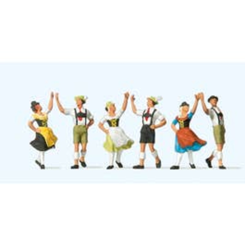 Preiser 10241  HO Bavarian Ring-around dance group