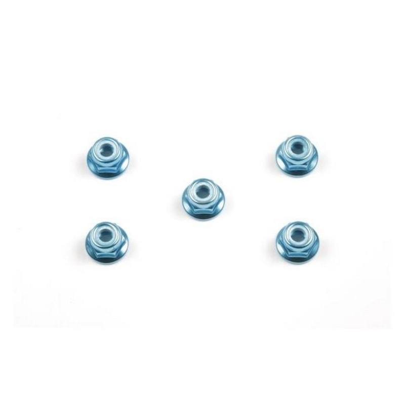 Tamiya – 4mm Flange Lock Nut Blue