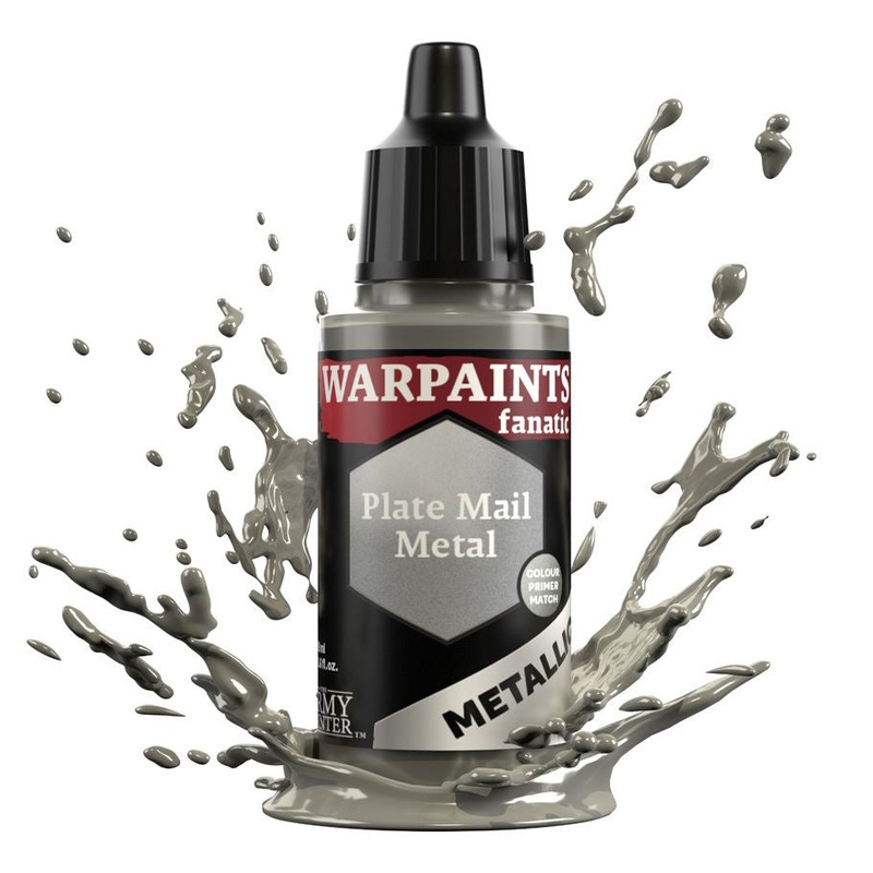 Warpaints Fanatic Metallic: Plate Mail Metal  (WP3192) (18ml)