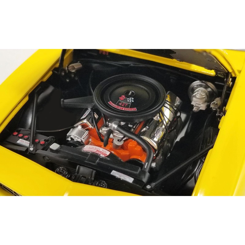 1969 Chevrolet Yenko Camaro Daytona Yellow with Black Stripes and Black Vinyl Top Limited Edition to 420 pieces Worldwide 1/18 Die Cast Model Car by ACME