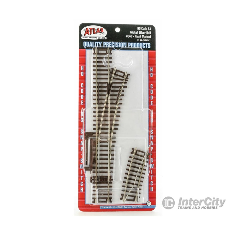 Atlas 543 Code 83 Snap-Switch(R) Manual Turnout — 18″ Radius, Right Hand