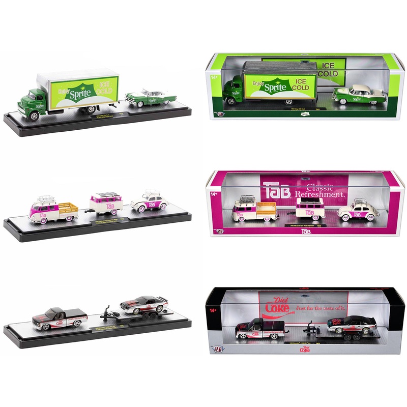 Auto Haulers “Soda” Set of 3 pieces Release 26 Limited Edition to 9600 pieces Worldwide 1/64 Diecast Models by M2 Machines