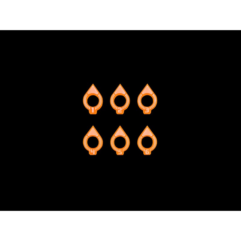 Micro Art Studio – Space Fighter Arc Indicators Small Orange (6pc) P00253