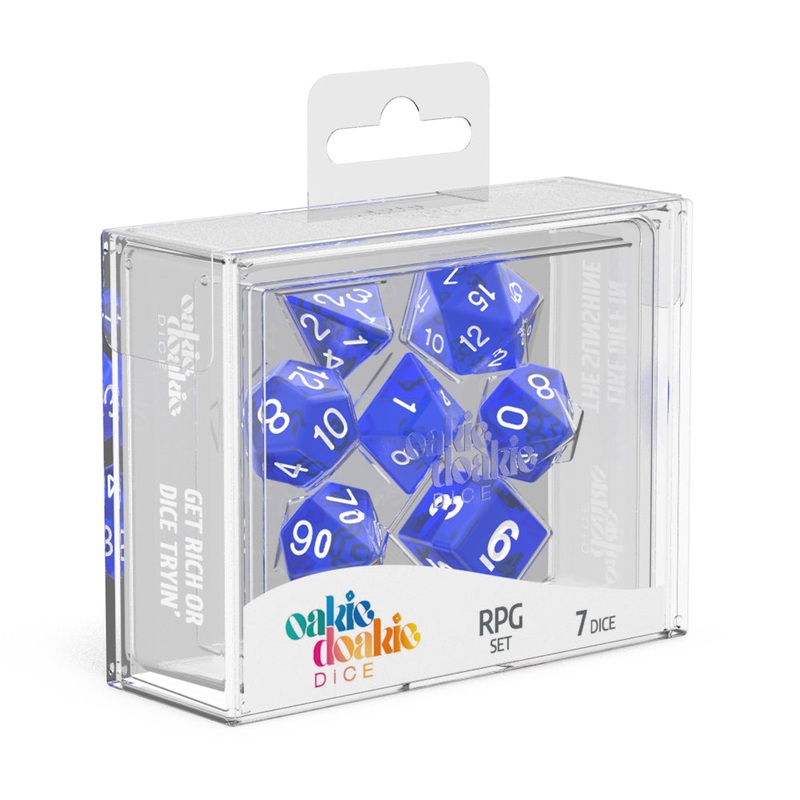Oakie Doakie Dice – RPG Set Translucent Blue (7)
