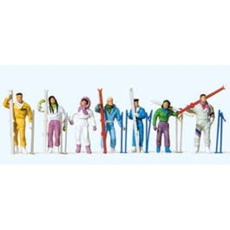 Preiser 10316  HO Skiers 7 pcs