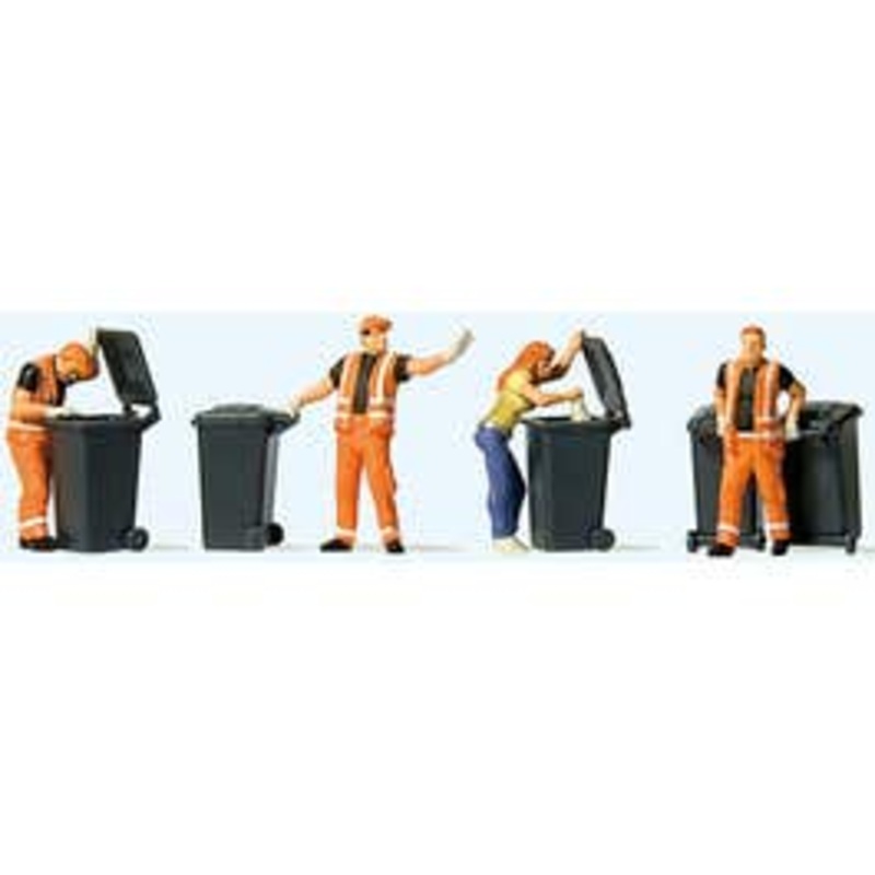 Preiser 10651  HO Garbage Collection