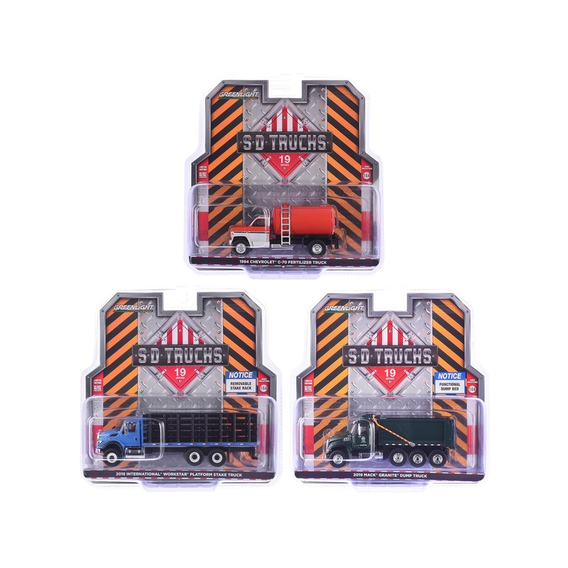 “S.D. Trucks” Series 19 Set of 3 pieces 1/64 Diecast Models by Greenlight
