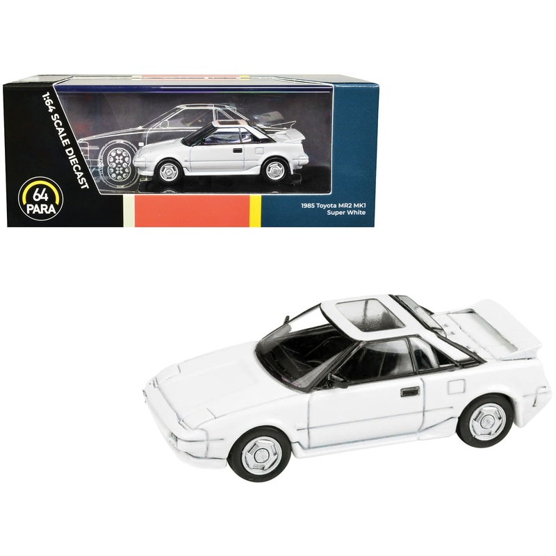 1985 Toyota MR2 MK1 Super White with Sunroof 1/64 Diecast Model Car by Paragon Models