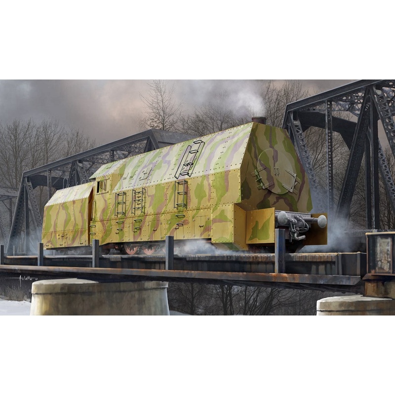 Hobby Boss – 1/72 German Panzerlok BR57 Armoured Locomotive (82922)