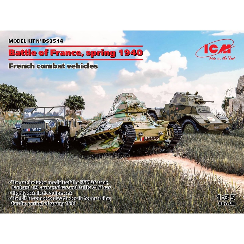 ICM – 1/35 Battle Of France, Spring 1940 French Combat Vehicles