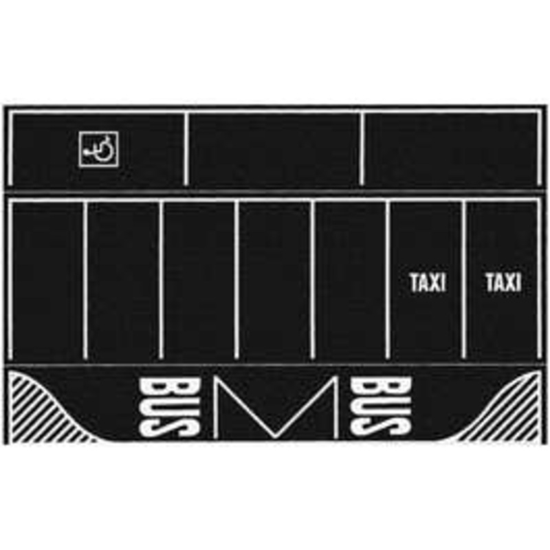 NOCH 60718  HO Flexible Pavement Car Parking Lot – Asphalt (5.51 inches x 8.66 inches)