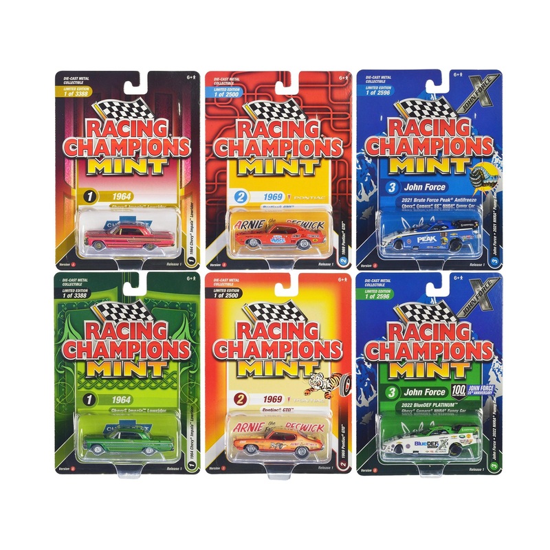 “Racing Champions Mint 2023” Set of 6 Cars Release 1 1/64 Diecast Model Cars by Racing Champions