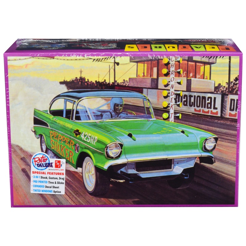 Skill 2 Model Kit 1957 Chevrolet Bel Air “Pepper Shaker” 3 in 1 Kit 1/25 Scale Model by AMT