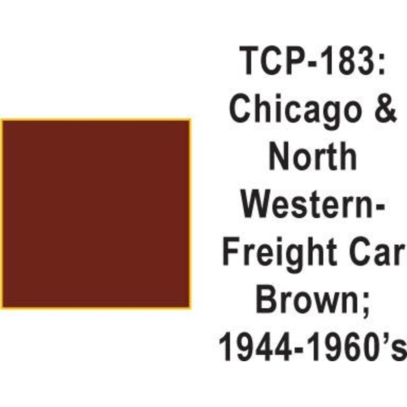 Tru Color TCP-183 Chicago and North Western 1944-60s Freight Car Brown Paint 1 ounce