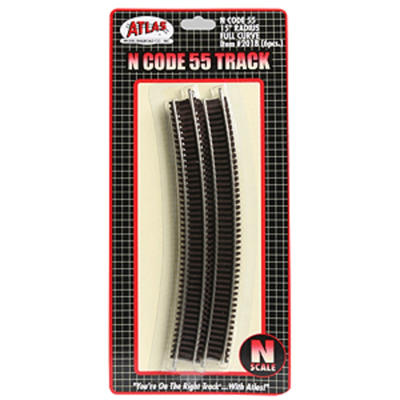 Atlas 2018 N Code 55 15″ Rad Curve (6), 16 sections make 30″ circle