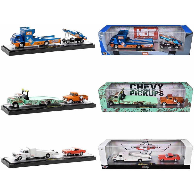 Auto Haulers Set of 3 Trucks Release 76 Limited Edition to 8000 pieces Worldwide 1/64 Diecast Models by M2 Machines