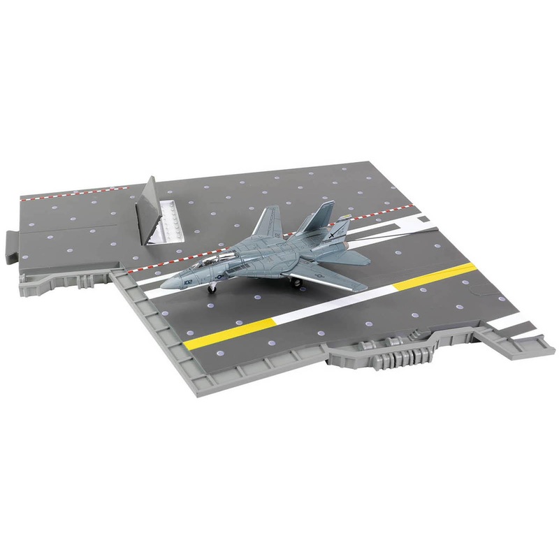 Grumman F-14 Tomcat Fighter Aircraft “VF-32 The Swordsmen” and Section D of USS Enterprise (CVN-65) Aircraft Carrier Display Deck “Legendary F-14 Tomcat” Series 1/200 Diecast Model by Forces of Valor