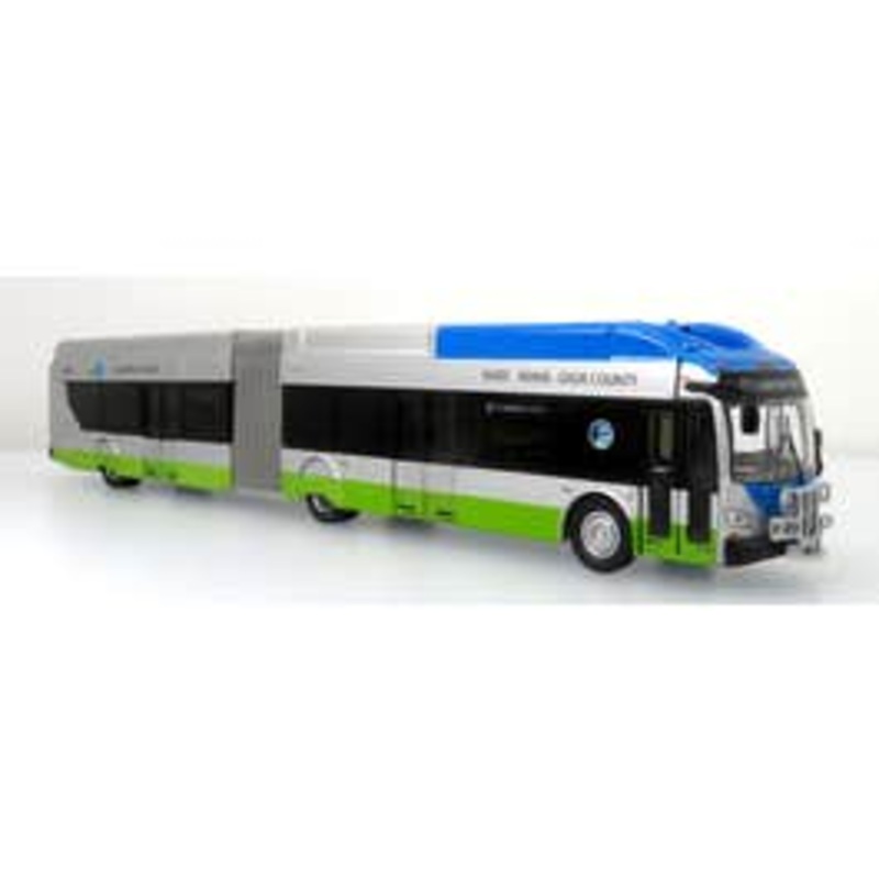 Iconic Replicas 87-0312  HO NFI Xcelsior XN60 Aerodynamic Articulated Transit Bus: Miami Dade County