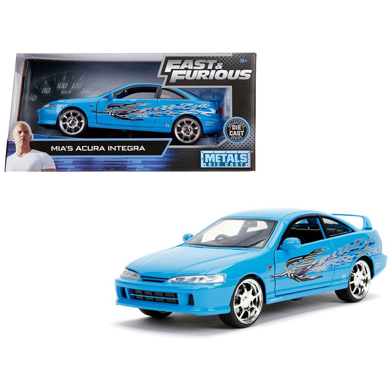 Mia’s Acura Integra RHD (Right Hand Drive) Blue “The Fast and the Furious” Movie 1/24 Diecast Model Car by Jada