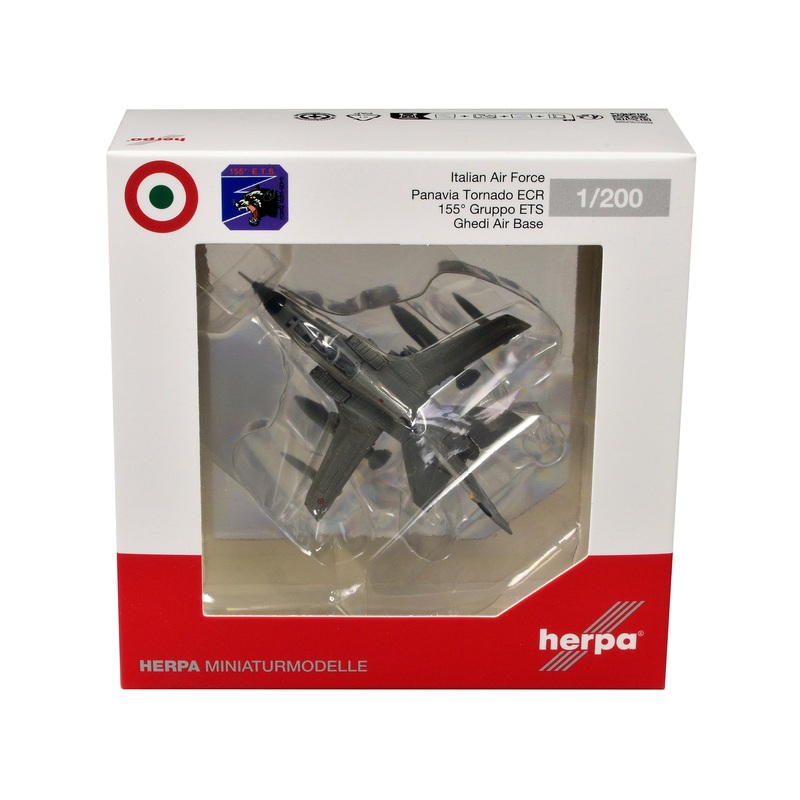 Panavia Tornado ECR Aircraft “155 Gruppo ETS Ghedi Air Base” Italian Air Force 1/200 Diecast Model Airplane by Herpa