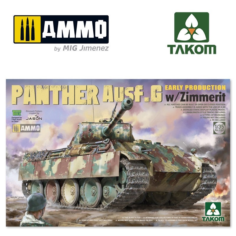 Takom – 1/35 Panther Ausf.G Early Production with Zimmerit