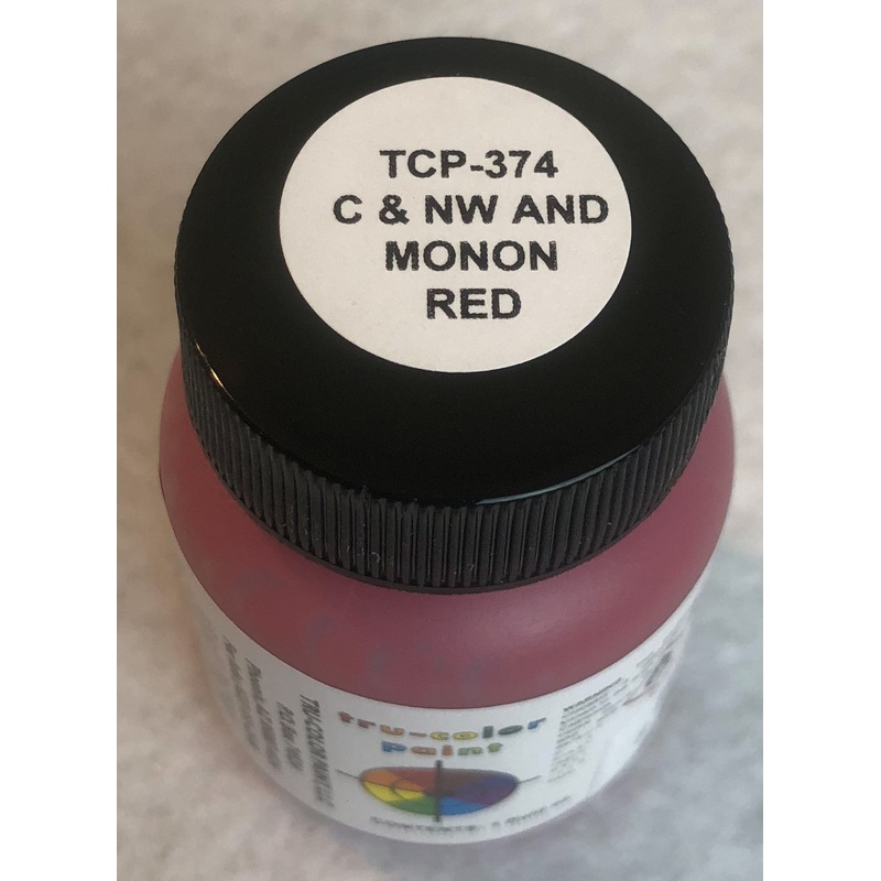 Tru Color TCP-374 Chicago Northwestern and Monon, Red, Paint 1 ounce