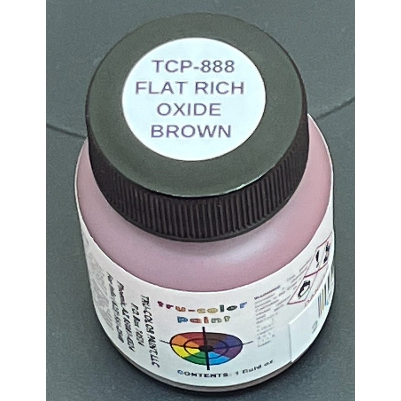 Tru Color TCP-888 Flat, Rich Oxide Brown Paint 1 Fluid Ounce